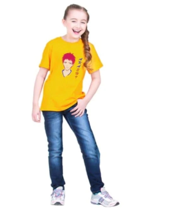 Girls Cotton Akashi Half Sleeve TShirt (Yellow) PID41511