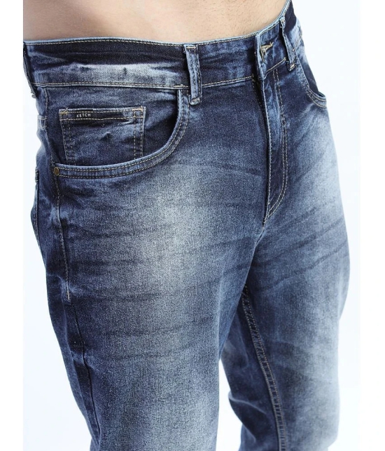 Ketch Slim Fit Faded Mens Jeans - Blue ( Pack of 1 ) - None