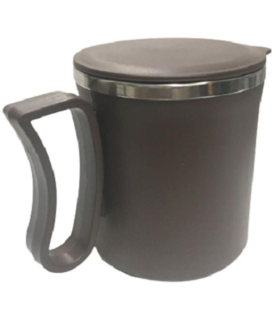 Dynore - Dark Grey Steel Coffee Mug ( Pack of 2 ) - Dark Grey