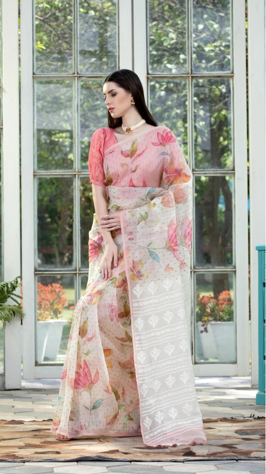 Organza saree