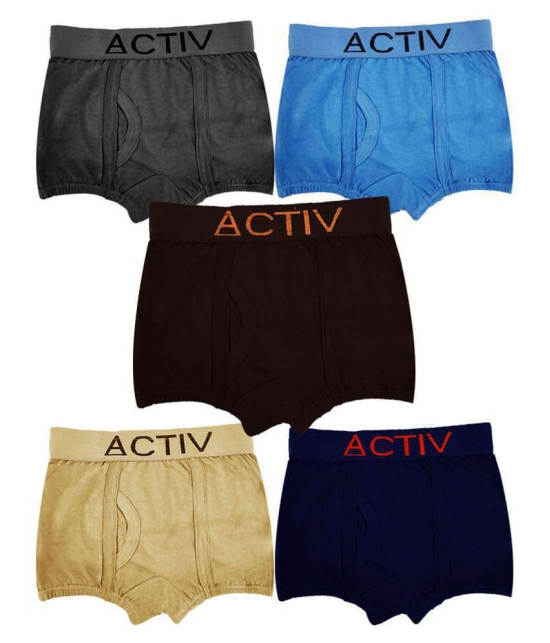 HAP Boys Cotton Trunks | Pack of Five |Innerwear /boxer /Drawer /Outer Elastic - None