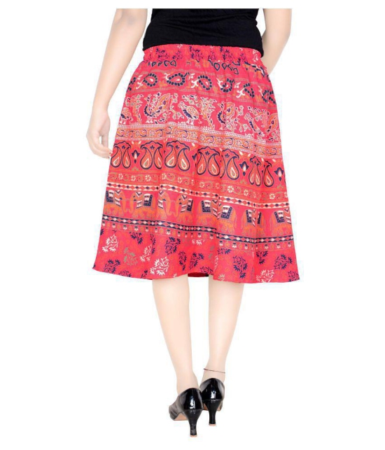 Sttoffa Cotton A-Line Skirt - Red - 32