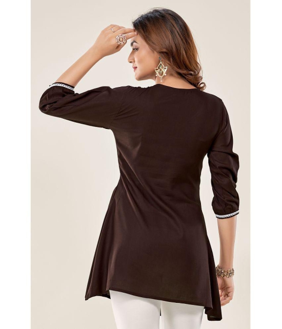 Glomee - Brown Viscose Women's Tunic ( Pack of 1 ) - None