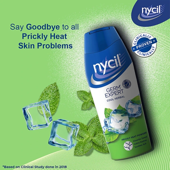 Nycil Cool Herbal Prickly Heat Talcum, 150 gm