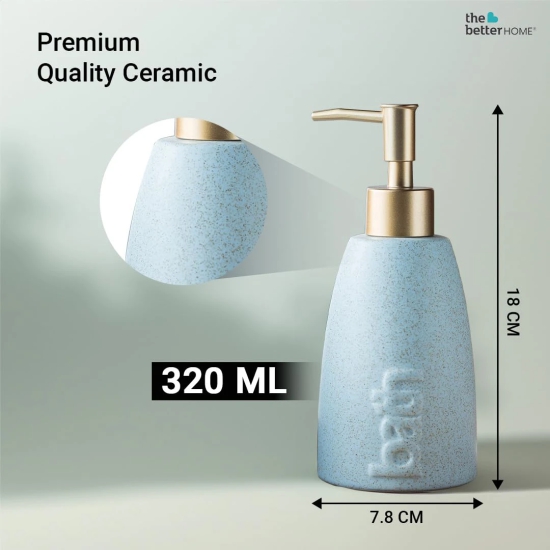 The Better Home Ceramic Soap Dispenser 320ML 2Pcs Soap Dispenser for Bathroom  Soap Dispenser Set  Soap Dispenser for Kitchen  Hand Soap Dispenser  Soap Dispenser for Wash Basin-The Better Home C