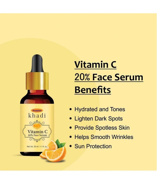 Premium Khadi Face Serum Vitamin C Daily Care For Normal Skin ( Pack of 1 )