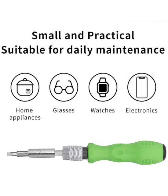 Aldeco 32 in 1 Mini Screwdriver Bits Set with Magnetic Flexible Extension Rod for multipurpose use.