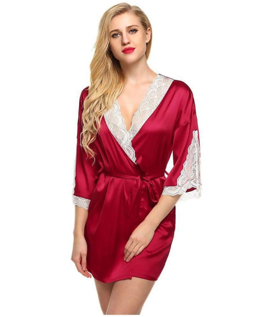 Piquant - Multicolor Satin Womens Nightwear Robes - L