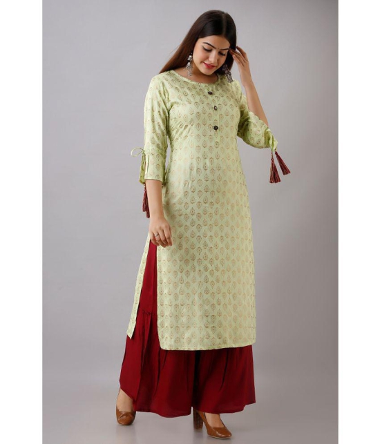 MAUKA - Green Straight Rayon Women's Stitched Salwar Suit ( Pack of 1 ) - None