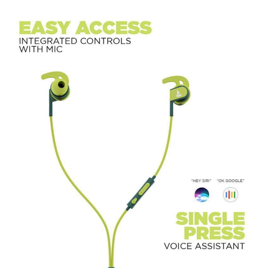 boAt Bassheads 242 in Ear Wired Earphones with Mic(Lime)