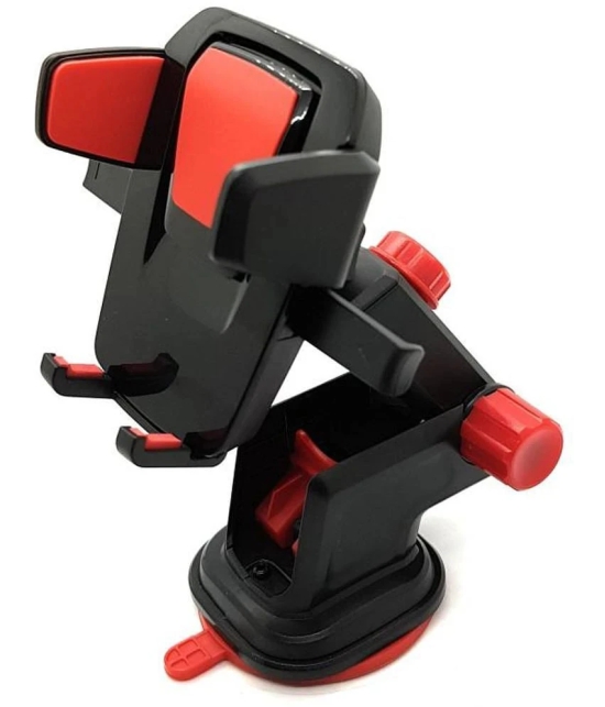 AutoPowerz Dashboard & Windshield Double Clamp Car Mobile Holder - Red - Red