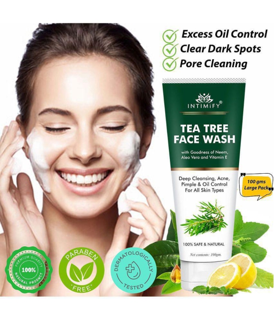 Intimify Tea Tree Face Wash for Anti Acne, Oil Control and Deep Pore Cleaning Face Wash 100 mL