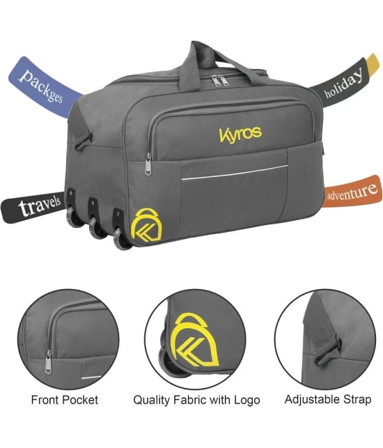 Kyros 52 Ltrs Grey Polyester Duffle Trolley - Onesize