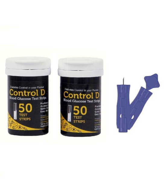 Control D 100 Test Strips & Lancets Below 100 Expiry Aug 2024