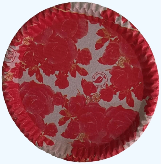 Disposable Paper Plate Red Floral Paper Plate