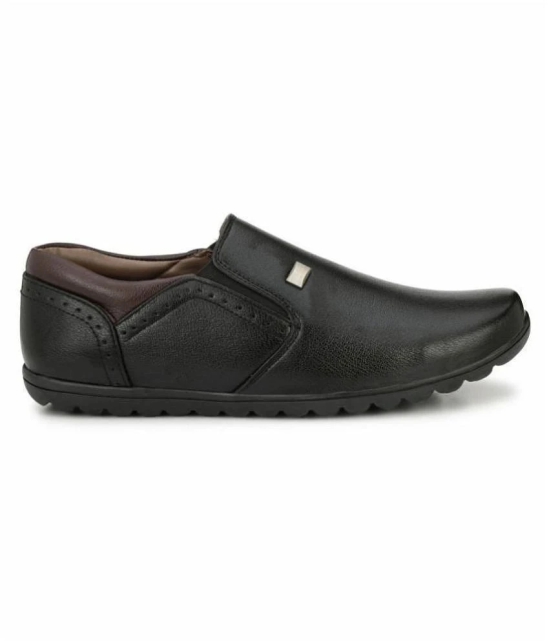 Sir Corbett Slip On Non-Leather Black Formal Shoes - None