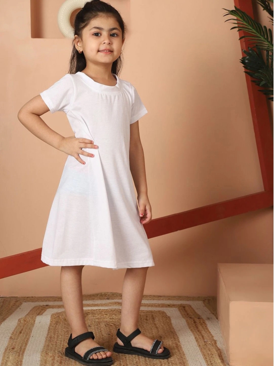 MINI & MING Round Neck Short Sleeves Cotton A-Line Dress