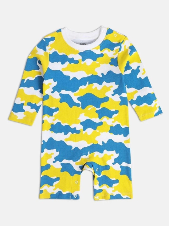 miniklub Multicolor Cotton Rompers For Baby Boy ( Pack of 2 ) - None