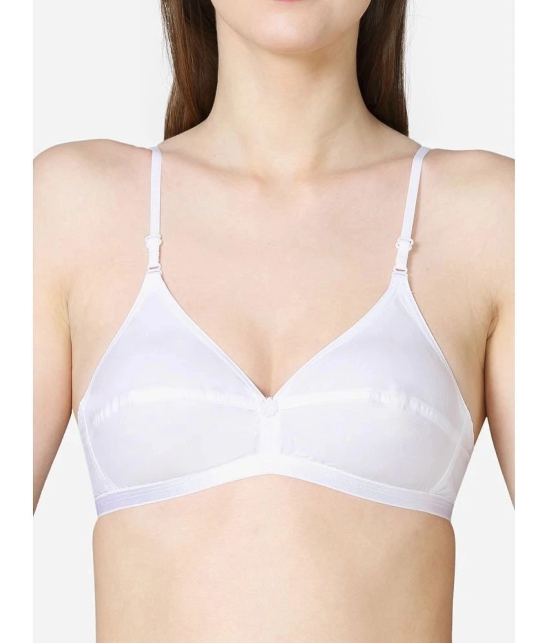 VStar - White Cotton Non Padded Womens Everyday Bra ( Pack of 1 ) - None