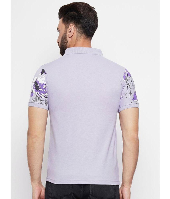 MXN - Lavender Cotton Blend Regular Fit Mens Polo T Shirt ( Pack of 1 ) - None