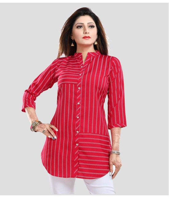 Meher Impex - Red Crepe Womens Tunic ( Pack of 1 ) - None