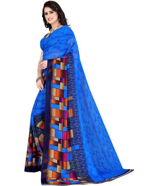 LEELAVATI - Multicolor Georgette Saree With Blouse Piece ( Pack of 1 ) - Multicolor