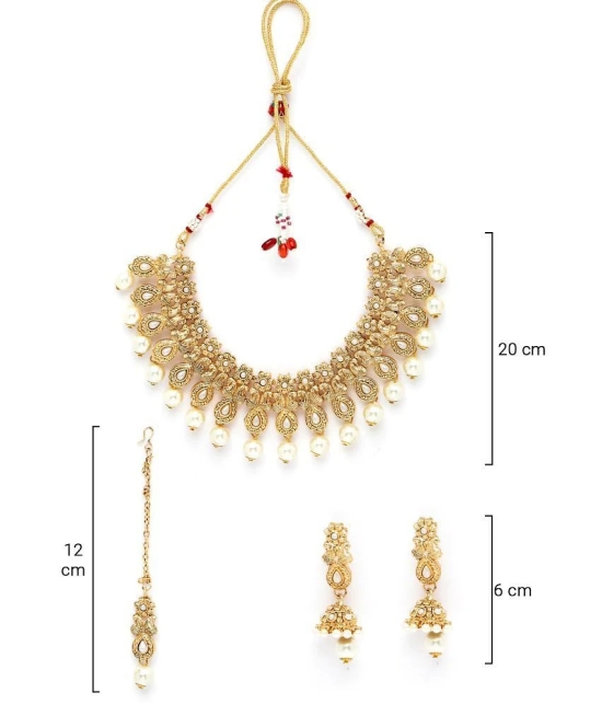 Sukkhi Gold Alloy Necklace Set ( Pack of 1 ) - Gold