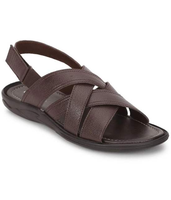 UrbanMark Men Comfortable Faux Leather Slip-On Floaters Sandals - None