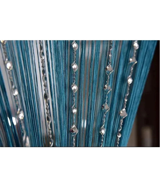 ENTICE Single Door Beaded String Curtain - Blue