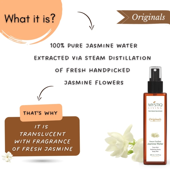 Jasmine Floral Water (Hydrosol) for Pore Tightening and Hydration