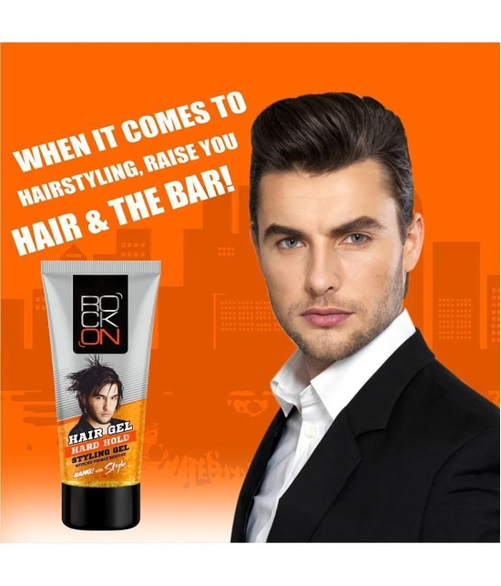 ROCK ON Soft Wet Styling Hair Gel (2 x 60g) + Hard Hold Styling Hair Gel ( 2 x 60g) Hair Gel (240g)