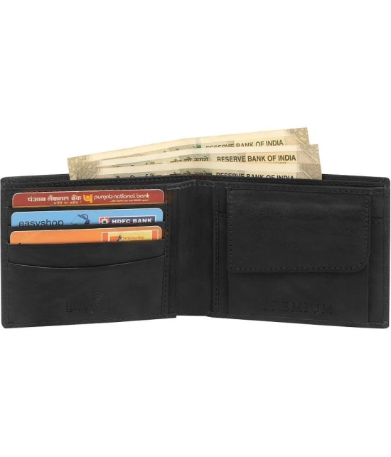 samtroh - PU Black Mens Regular Wallet ( Pack of 1 ) - Black