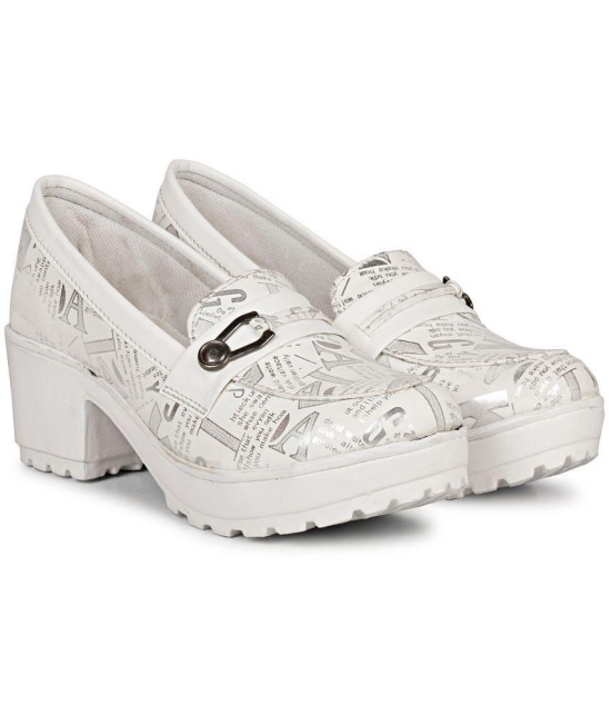 Saheb - White Womens Pumps Heels - None