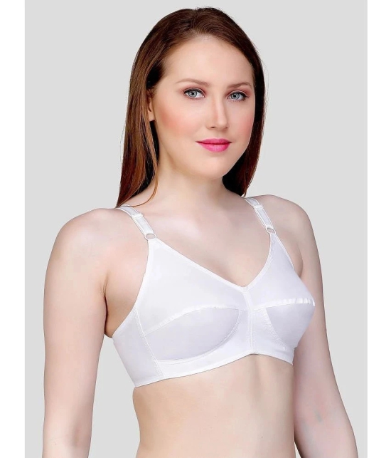 TCG - White Cotton Non Padded Womens Everyday Bra ( Pack of 6 ) - None