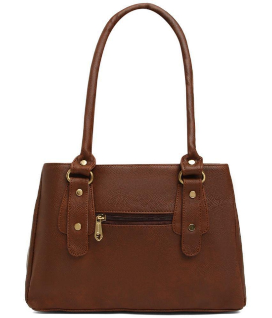 Fostelo - Brown PU Shoulder Bag - Brown