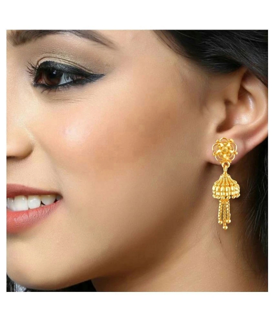 Vighnaharta Traditional Wedding waer Jhumki Earring Alloy Gold  Plated Jhumka for Women and Girls - Golden