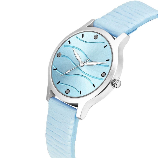 Loretta MT-390 Blue Leather Belt Slim Dial Women & Dial Watch