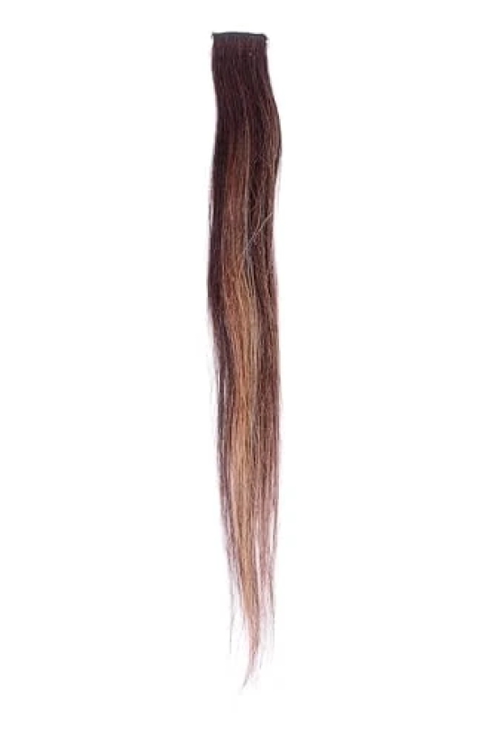 RefynHair - Clip In (1 Clip) Hair Extension | 18 Inch | 10 Gr | Highlighted | Premium Remy 100% Human Hair - Natural Look & Feel | Long Lasting Value | Boosts Confidence | Clip On