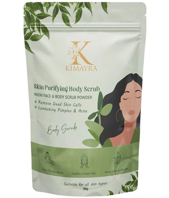 Kimayra Neem Skin Purifying Face/Body Scrub Powder-Bathing Scrub -Pimple-Free Clear Skin Scrub