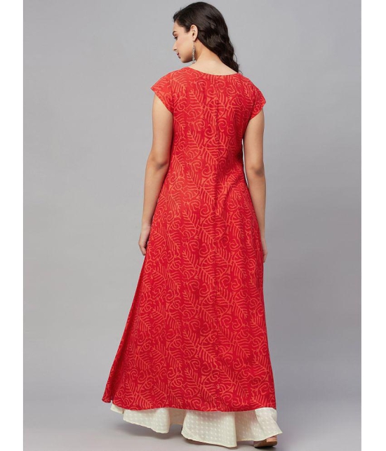 AMIRA'S INDIAN ETHNICWEAR - Red Rayon Women's Gown ( Pack of 1 ) - None