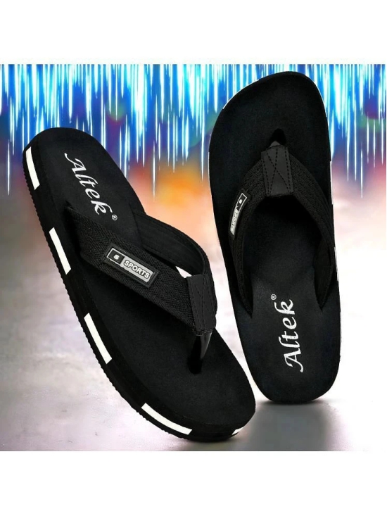 Altek Black Mens Thong Flip Flop - None