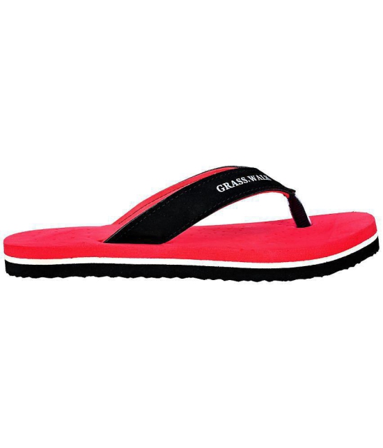 GRASS WALK - Red Women''s Thong Flip Flop - None