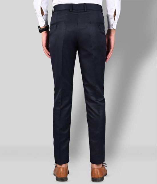 MANCREW - Navy Blue Polycotton Slim - Fit Men's Formal Pants ( Pack of 1 ) - None