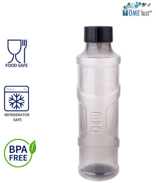 HOMETALES Dew Grey Fridge Water Bottle 1000 mL ( Set of 6 ) - Grey