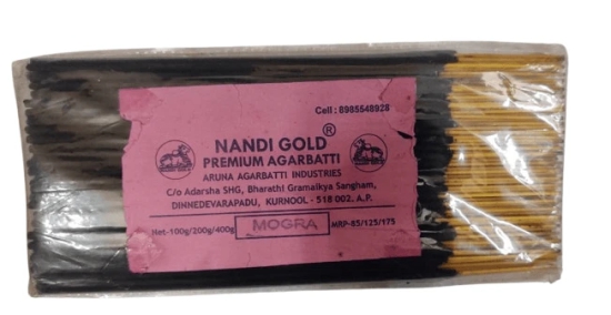 Nandi Gold Premium Natural Fragrance Agarbatti Sticks 3 In 1 | Pack of 3 |600grams | Fragrance -1 Mogra, 1 Champa, 1 Jasmine