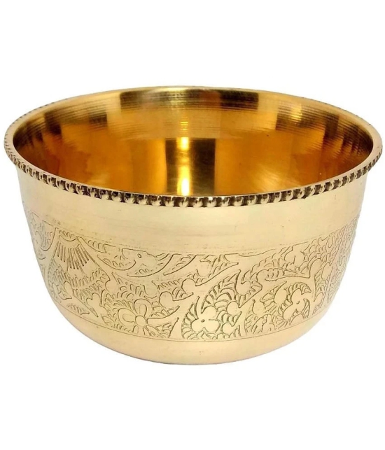 A & H ENTERPRISES Veg Sabzi Bowl/Katori 3.5  Brass Cereal Bowl 200 mL ( Set of 1 ) - Brass