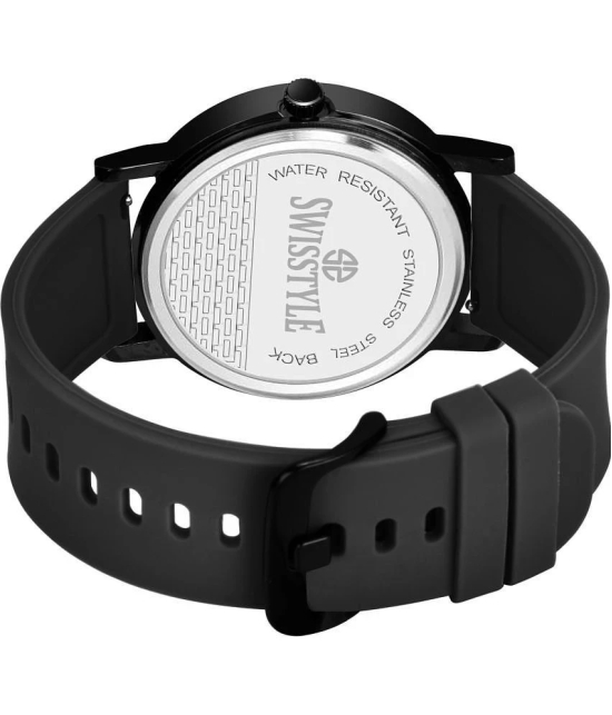 Swisstyle Black Silicon Analog Mens Watch