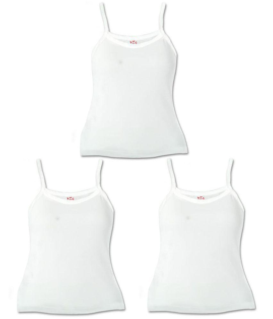 HAP Lovly white Camisole for Girls/inners for girls/spaghetti top/pack of 3 - None