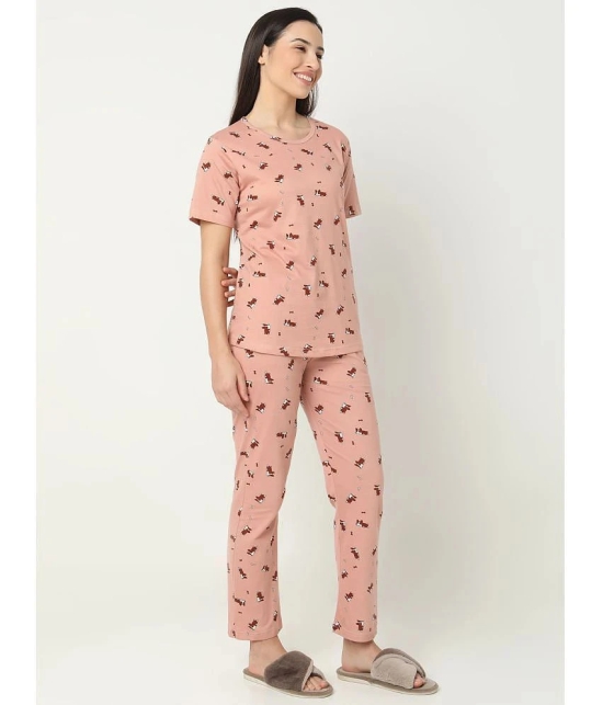 Smarty Pants Pink Cotton Womens Nightwear Nightsuit Sets ( Pack of 1 ) - None