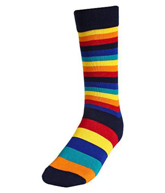 Creature - Cotton Men's Striped Multicolor Full Length Socks ( Pack of 3 ) - Multicolor